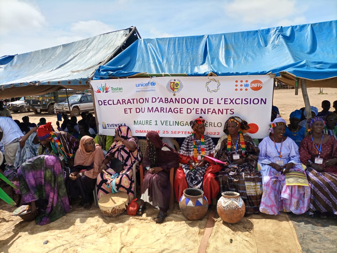 Public declaration for abandonment of female genital cutting and child marriage in Senegal